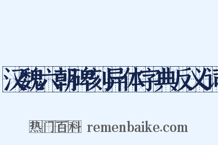汉魏六朝碑刻异体字典反义词是什么意思的图片
